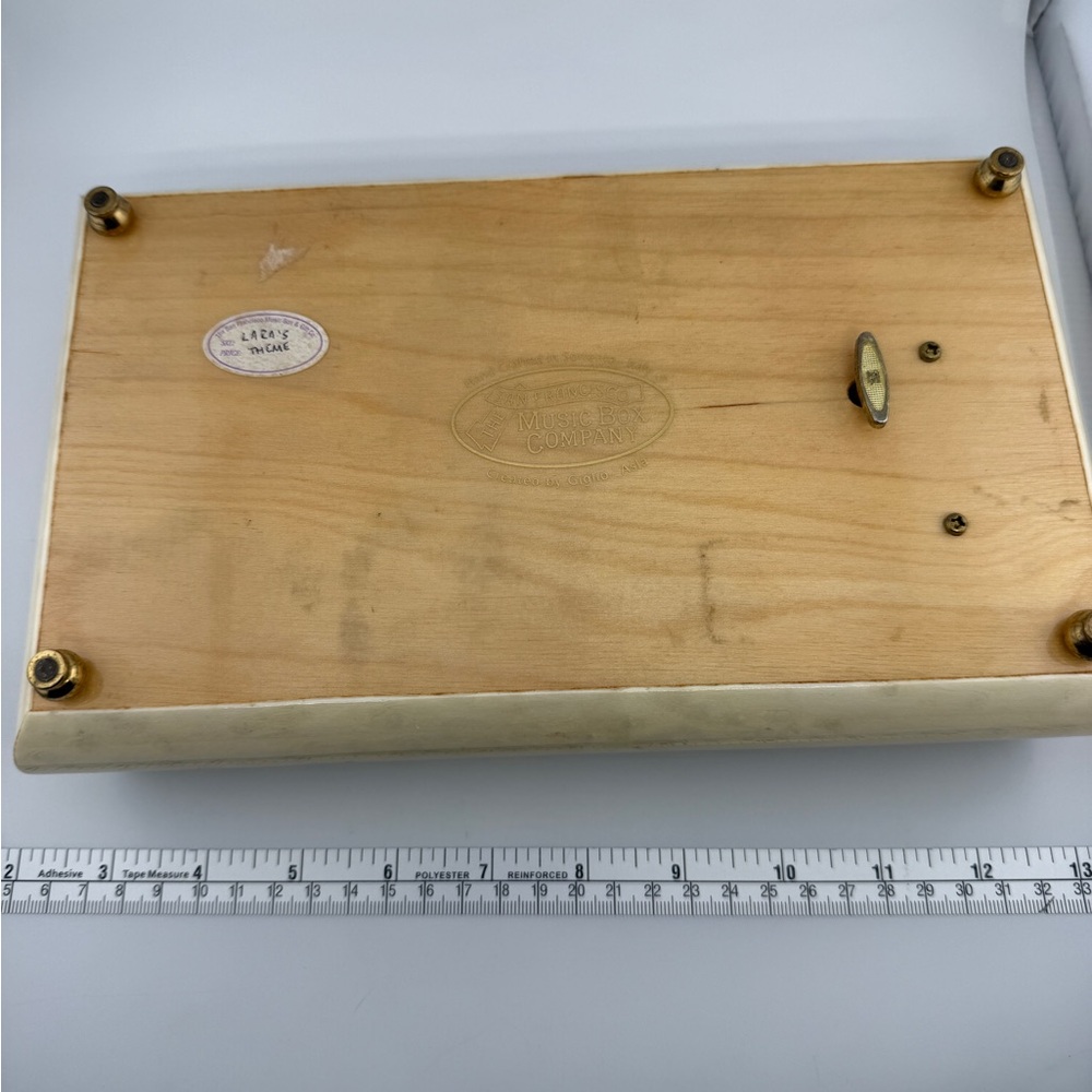Vintage San Francisco Music Jewelry Box Italian Hand Made w/Rose and Elm Wood - Picture 8 of 10